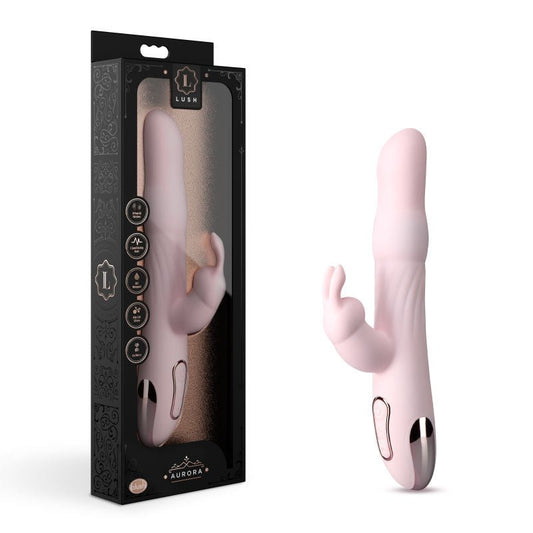 Lush aurora - rabbit vibrator - Product front view and box front view | Flirtybay.com.au