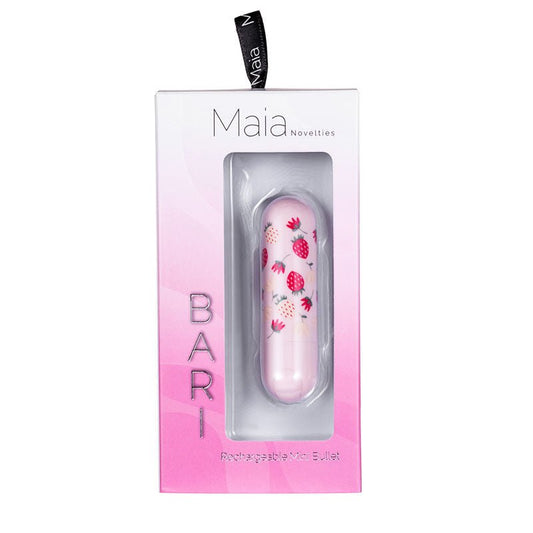Maia bari - bullet vibrator - Product front view and box front view | Flirtybay.com.au