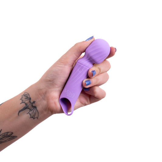 Maia - Dolly - vibrating wand - Product In Hand View And Flexibility view | Flirtybay.com.au
