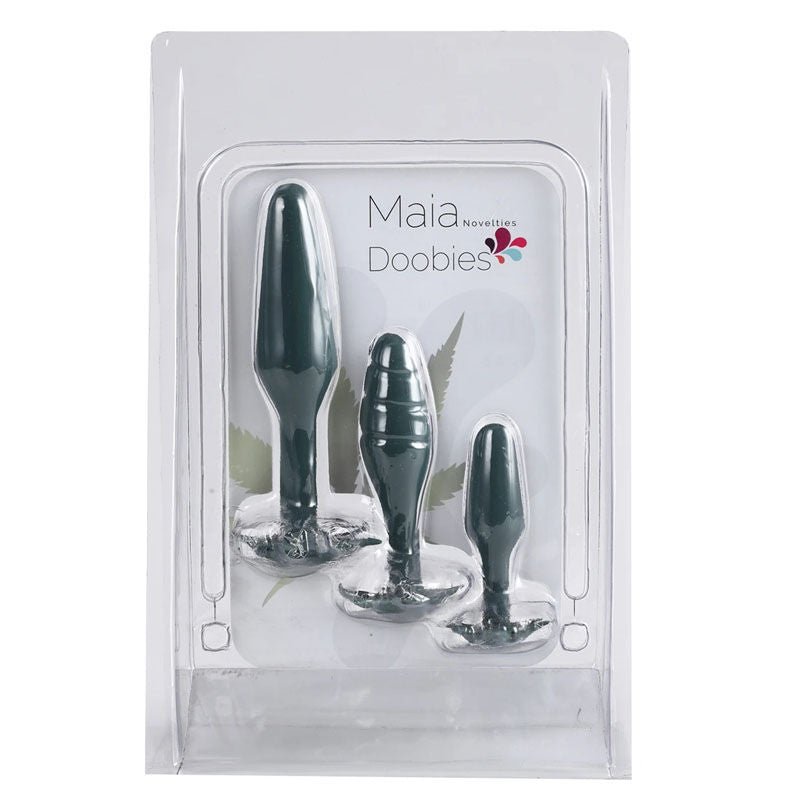 Maia doobies - butt plug set -  box front view | Flirtybay.com.au