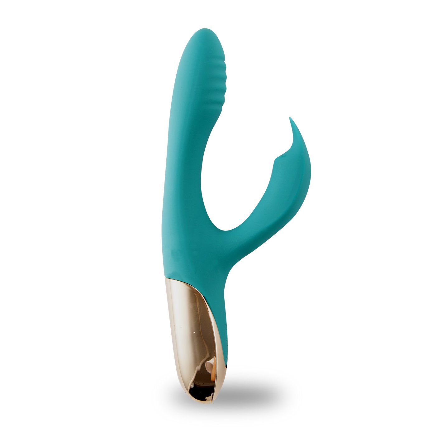 Maia - skyler rabbit vibrator - Teal, Product front view  | Flirtybay.com.au