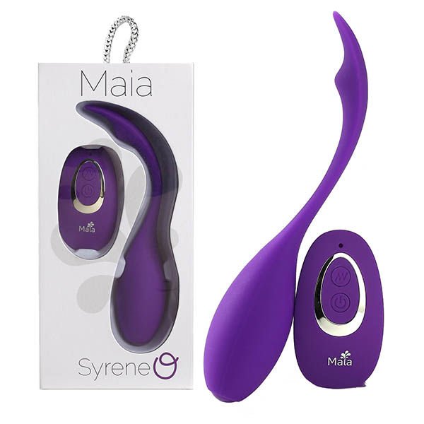 Maia syrene - remote controlled vibrator - Product front view and box front view | Flirtybay.com.au