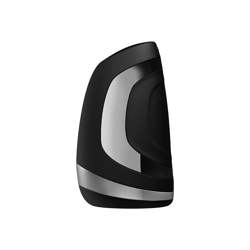Side view of the Satisfyer Men Heat Vibration male masturbator, on a clean white background | Flirty Bay adult store Perth