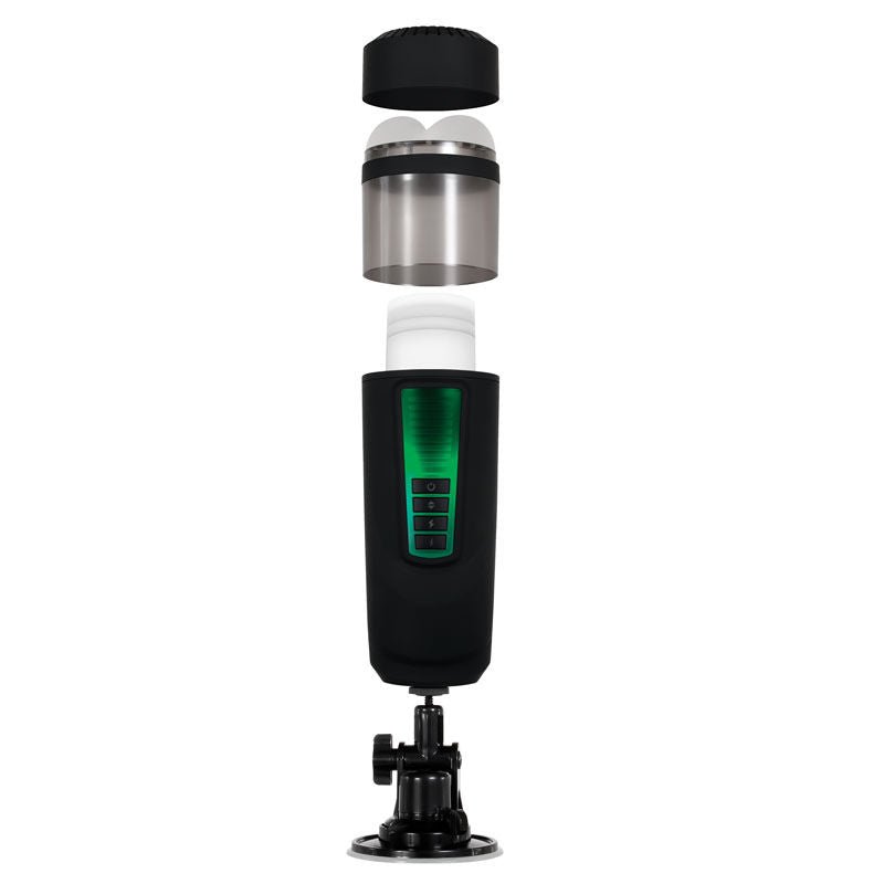 Front view of the Gender X Message in a Bottle Stroker Male Masturbator, showcasing its sleek design and smooth exterior on a clean white background. | Flirty Bay adult store Perth