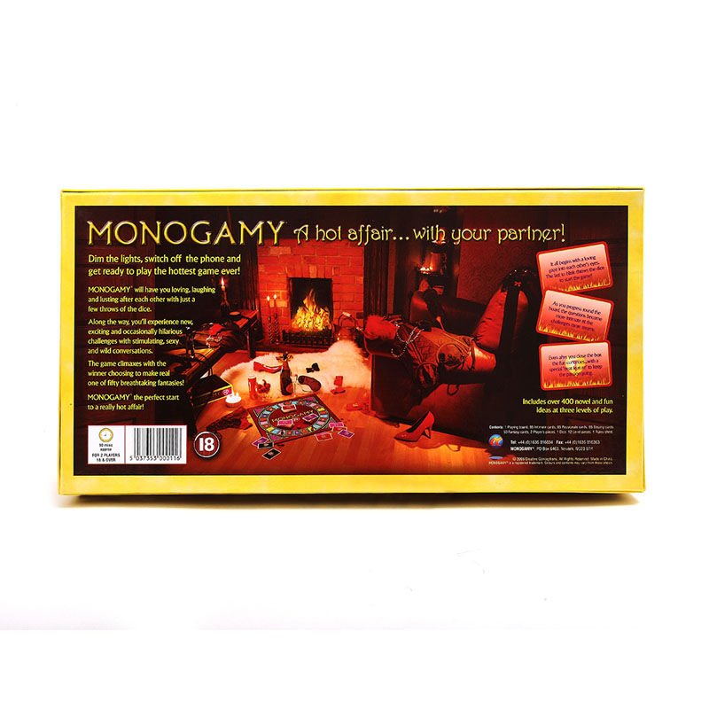 Monogamy - erotica game -  box back view | Flirtybay.com.au