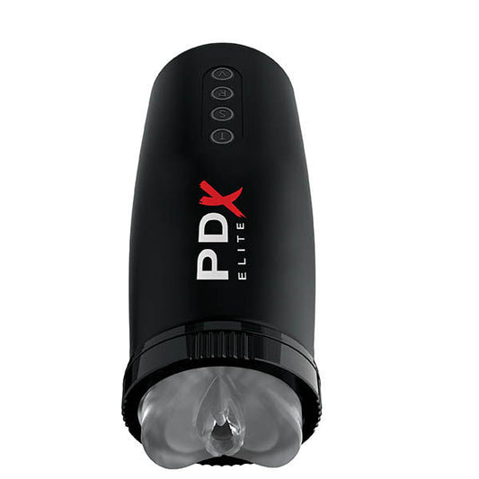 Front view of the PDX Extreme Toyz Elite Motobator 2 male masturbator showing full product design on a white background | Flirty Bay adult store Perth