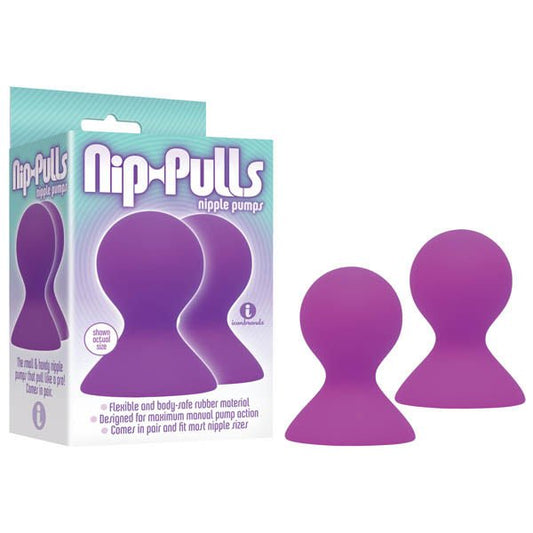 Nip pulls - nipple pumps - purple, Product front view and box front view | Flirtybay.com.au