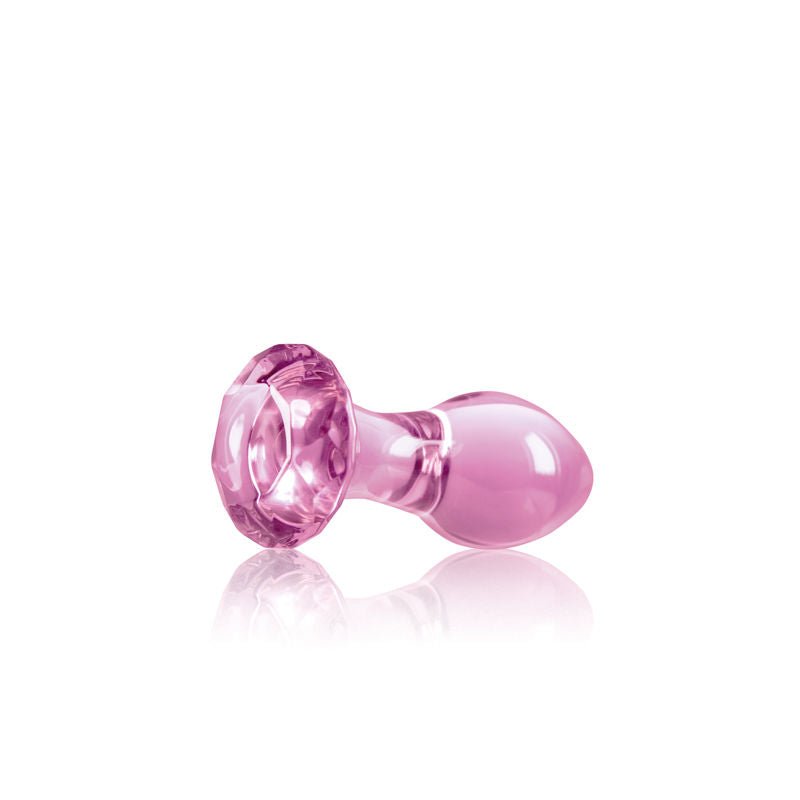 Ns Novelties Crystal gem butt plug pink side view flirtybay.com.au