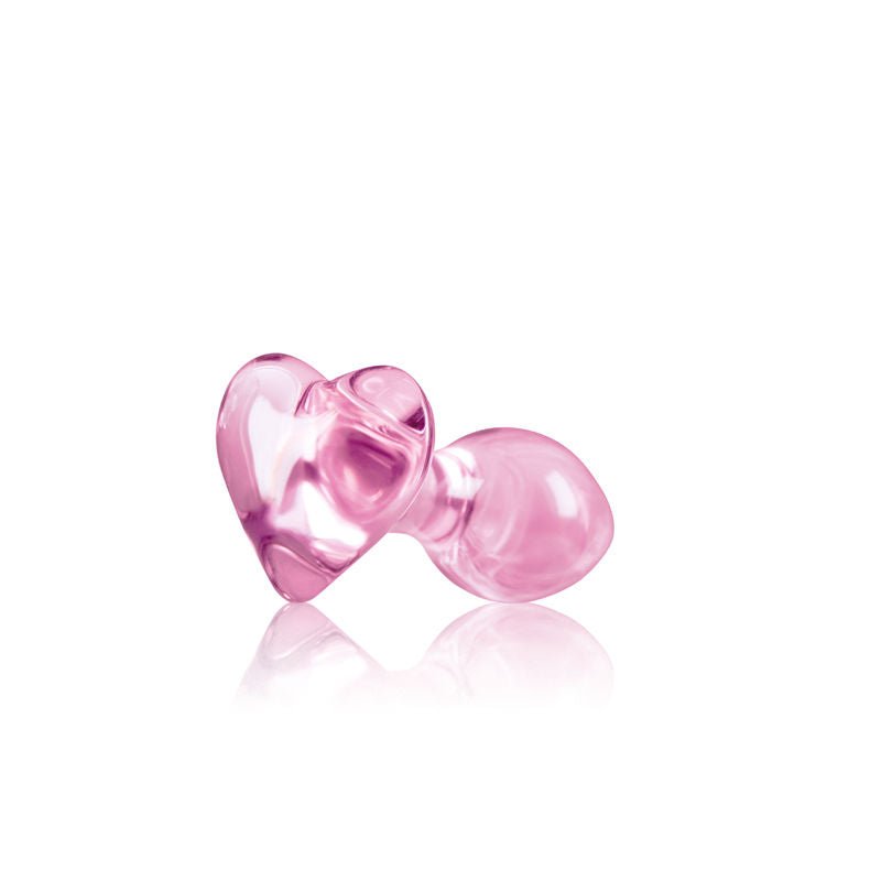 Ns Novelties Crystal heart butt blug pink side product view | Flirtybay.com.au