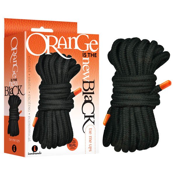 Orange is the new  - tie me ups - rope - Product front view and box side view | Flirtybay.com.au