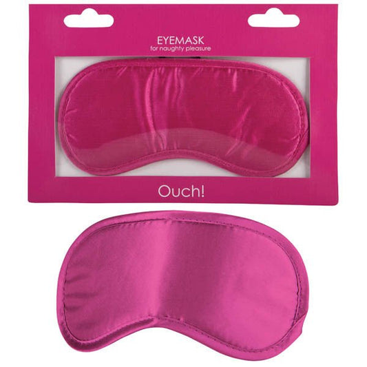 Ouch - soft eyemask - Pink, Product front view and box front view | Flirtybay.com.au