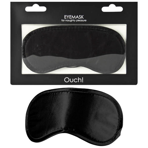Ouch - soft eyemask - black,  Product front view and box front view | Flirtybay.com.au