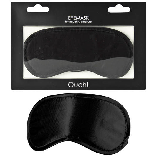 Ouch - soft eyemask - black,  Product front view and box front view | Flirtybay.com.au