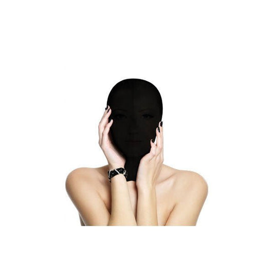 Ouch subjugation mask - bondage hood - Product front view  | Flirtybay.com.au
