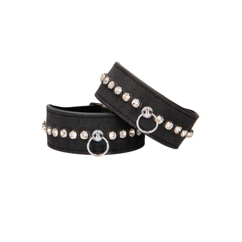 Ouch! diamond studded ankle cuffs - Product side view  | Flirtybay.com.au
