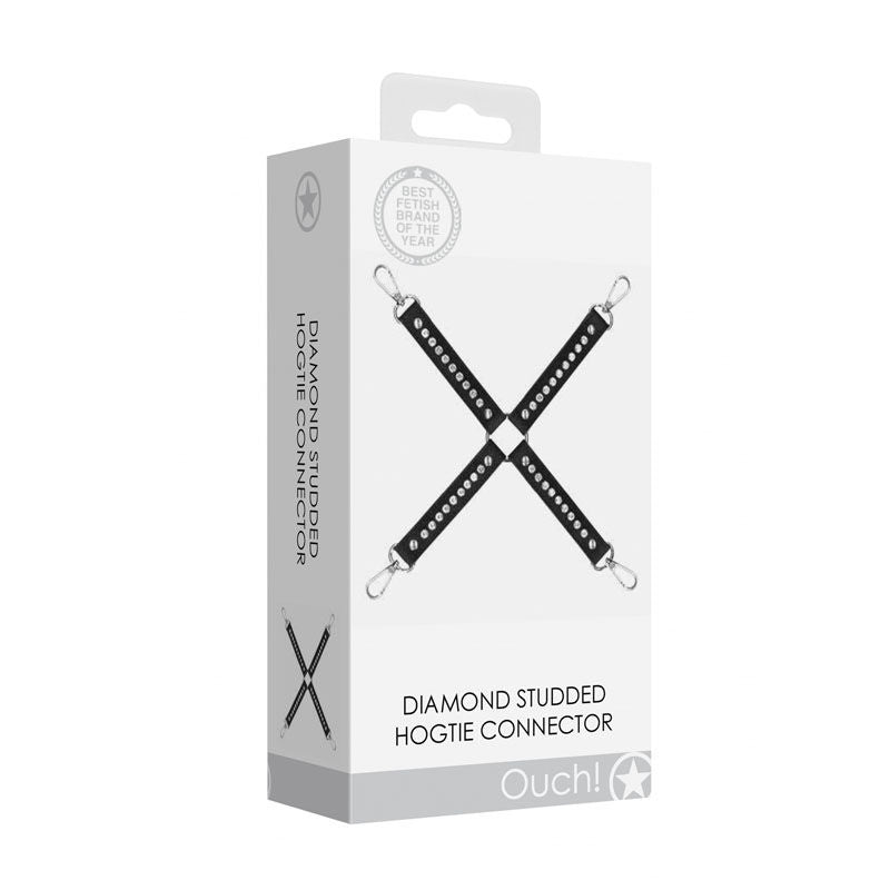 Ouch! diamond studded hogtie -  box side view | Flirtybay.com.au