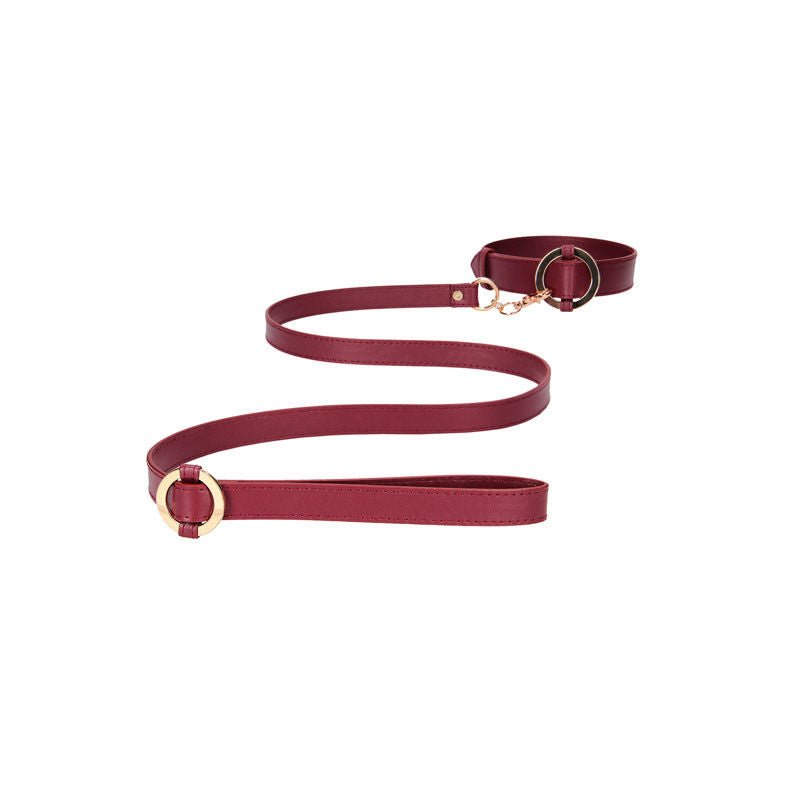 Ouch! halo - collar with leash - red, Product side view  | Flirtybay.com.au