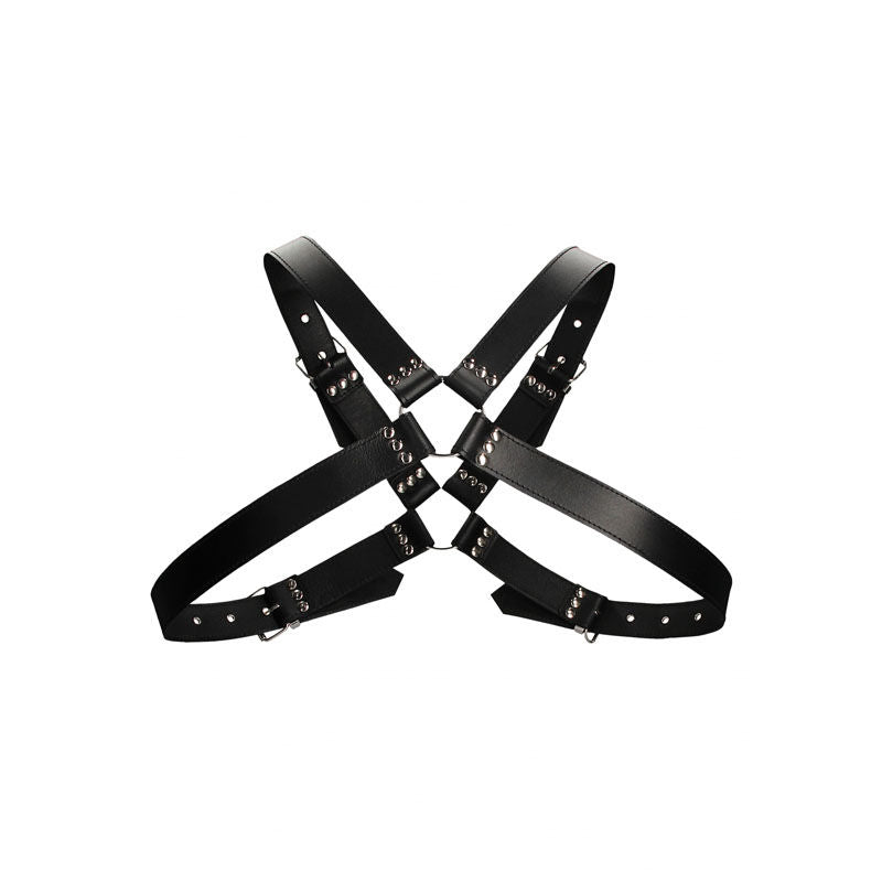 Ouch! men's large buckle harness - Product top view  | Flirtybay.com.au