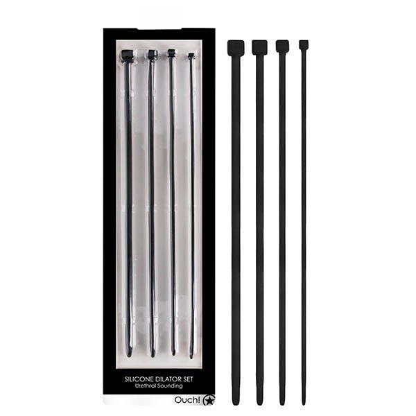 Ouch! urethral sounding dilator set - Product front view and box front view | Flirtybay.com.au