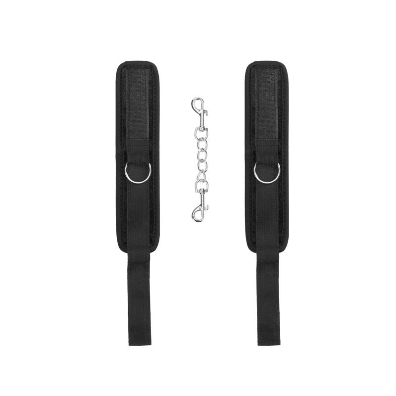 Ouch! velvet & velcro adjustable handcuffs - Product top view  | Flirtybay.com.au