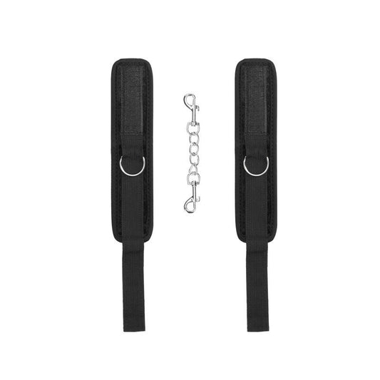 Ouch! velvet & velcro adjustable handcuffs - Product top view  | Flirtybay.com.au
