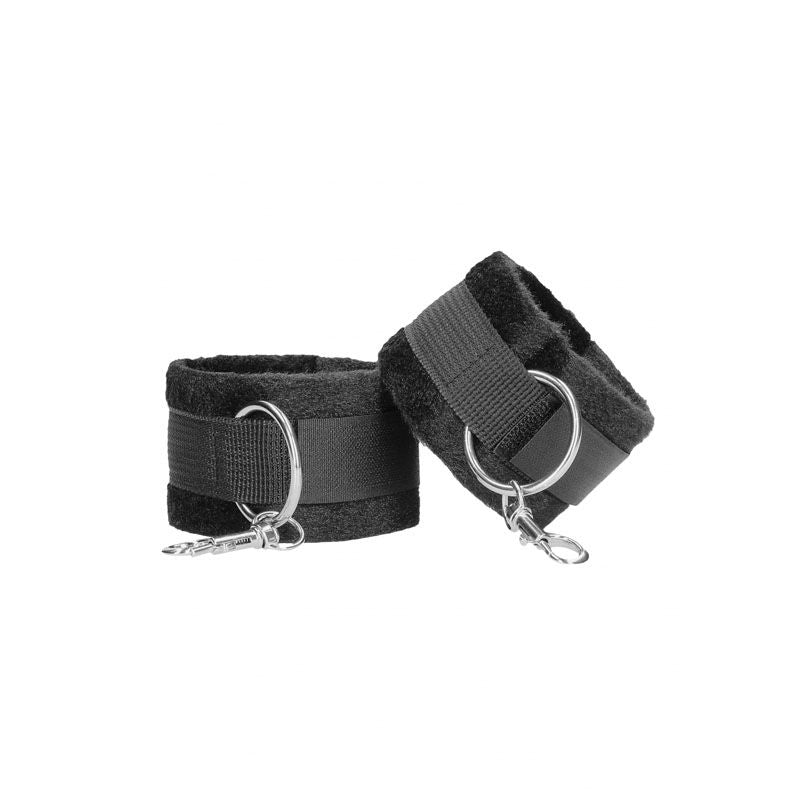 Ouch!  & white velcro hand or ankle cuffs - Product front view  | Flirtybay.com.au