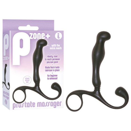 P-zone + prostate massager - Product front view and box side view | Flirtybay.com.au