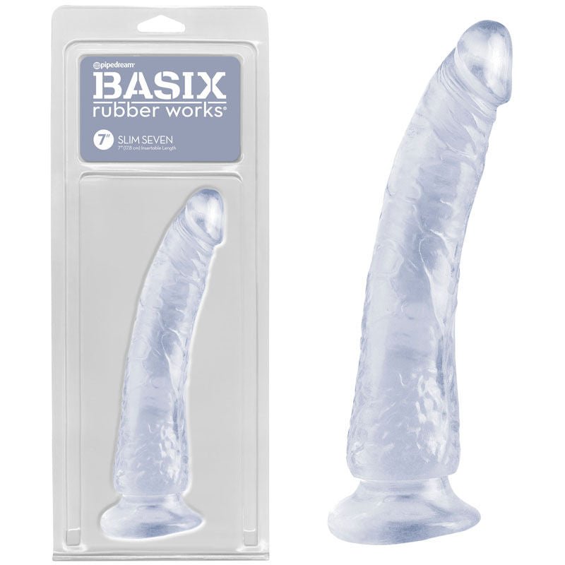 Basix Rubber Works - Slim 7" Anal Dildo