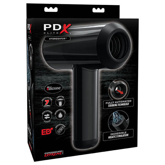 Pdx elite - hydrobator - vibratring male masturbator -  box front view | Flirtybay.com.au