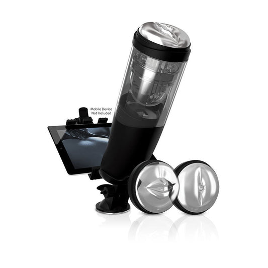 Pdx elite mega-bator - male masturbator - Product side view, focus on sleeve  | Flirtybay.com.au