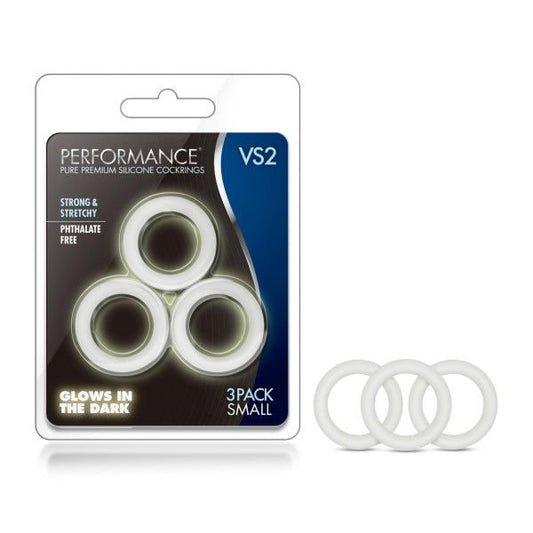 Performance vs2 - pure premium silicone cock rings - Clear, Product front view and box front view | Flirtybay.com.au