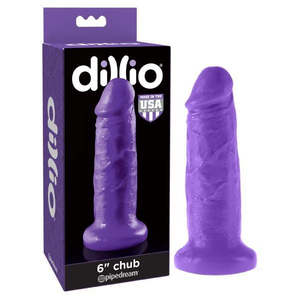 Pipedream dillio 6" dildo purple front product view and box view | Flirtybay.com.au