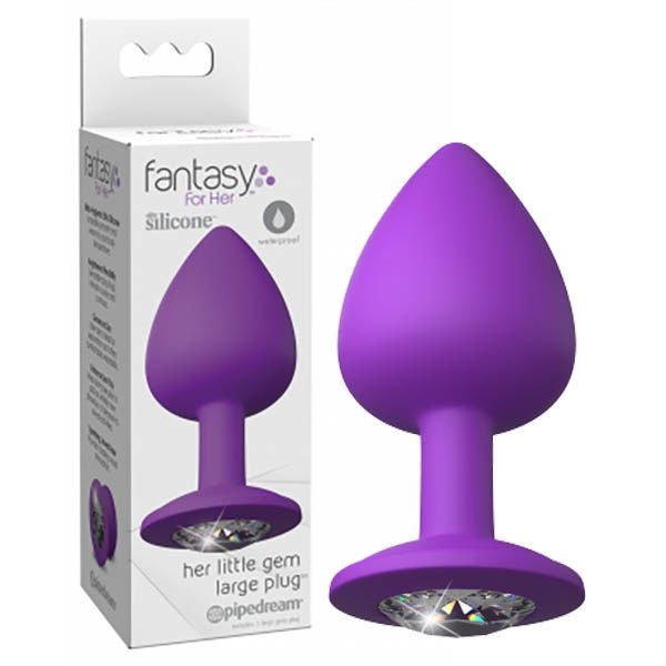 Pipedream Little Gem Butt Plug Size L Front product view and box view | Flirtybay.com.au