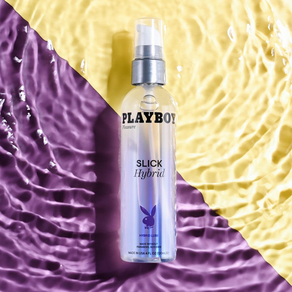 Playboy pleasure - slick hybrid lubricant - 120 ml - Product top view  | Flirtybay.com.au