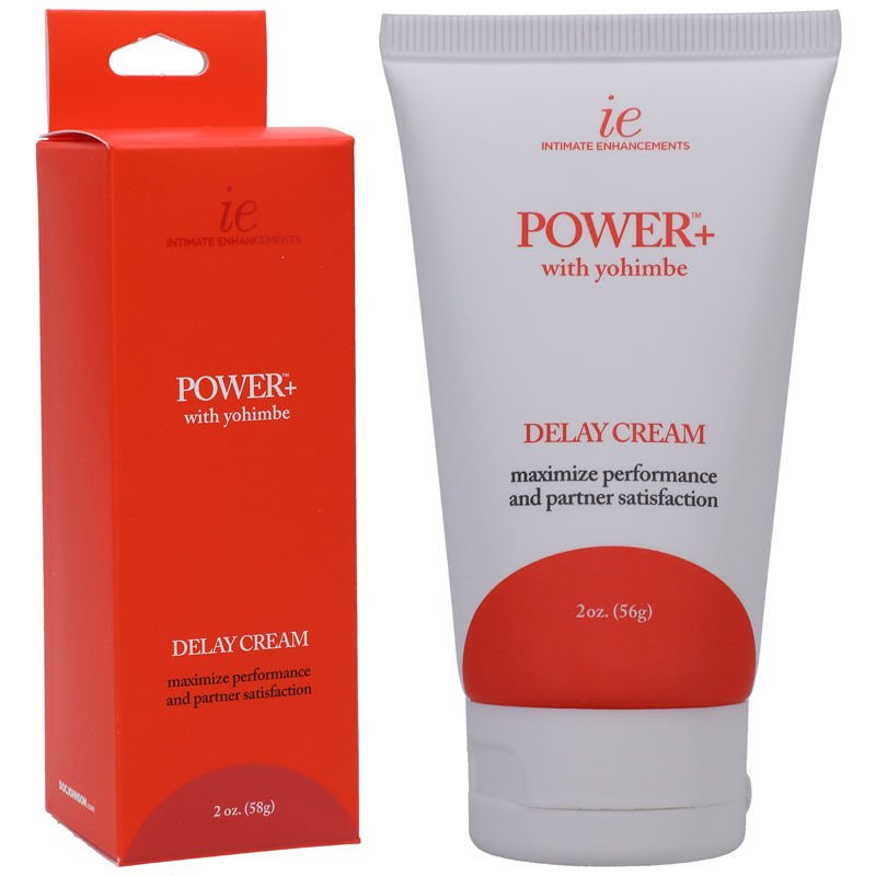 Power + - delay cream - Product front view and box front view | Flirtybay.com.au
