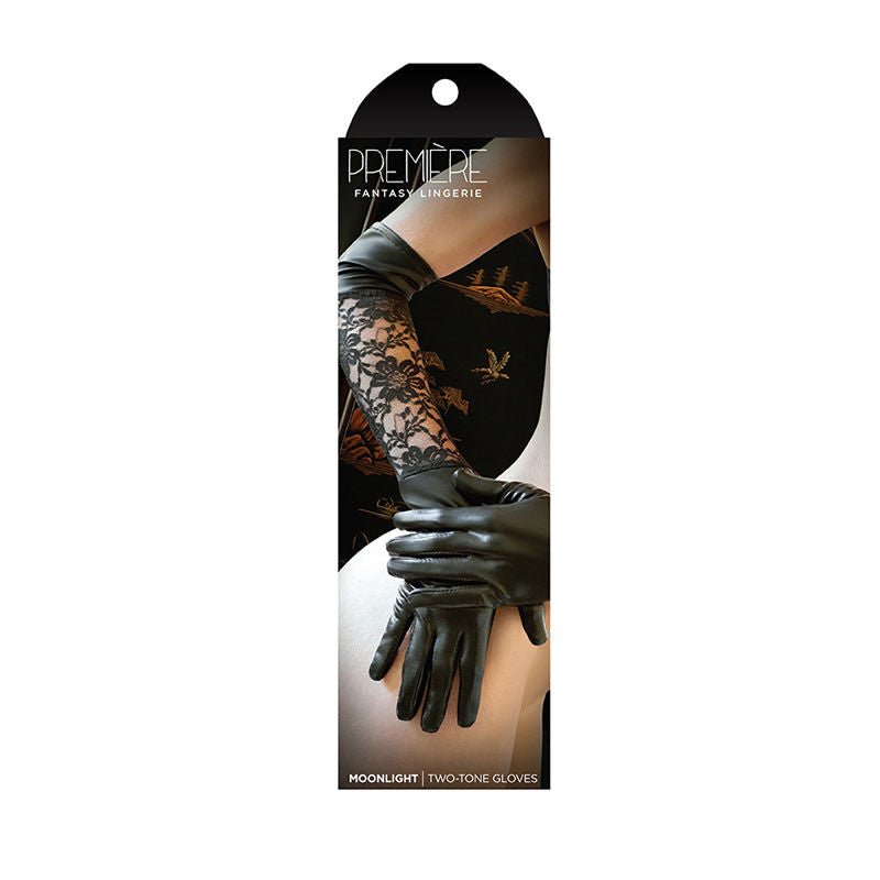 Premiere moonlight - two tone gloves - Product front view  | Flirtybay.com.au