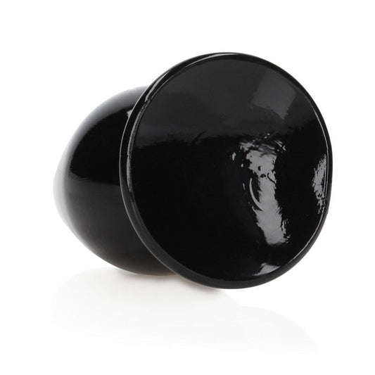 Real rock - 11.5 cm butt plug - Black, Product bottom view  | Flirtybay.com.au