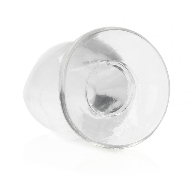 Real rock - 11.5 cm butt plug - clear, Product bottom view  | Flirtybay.com.au