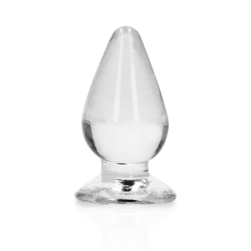 Real rock - 11.5 cm butt plug - clear, Product front view  | Flirtybay.com.au