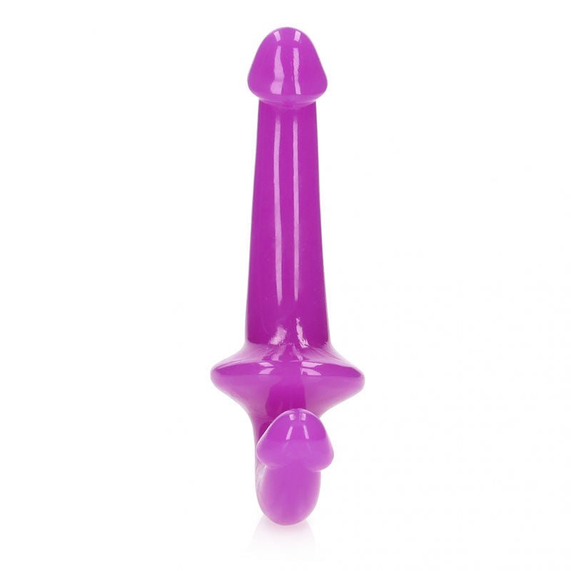Realcock - 13.5 cm strapless strap-on glow in the dark - Purple, Product top view  | Flirtybay.com.au