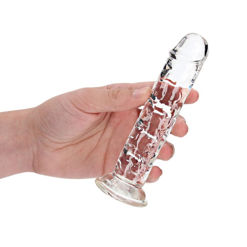 Realcock - 15.5 cm straight dildo - clear, Product front view  | Flirtybay.com.au