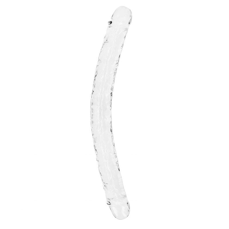 Realcock - 17.7" double dong - clear, Product front view  | Flirtybay.com.au