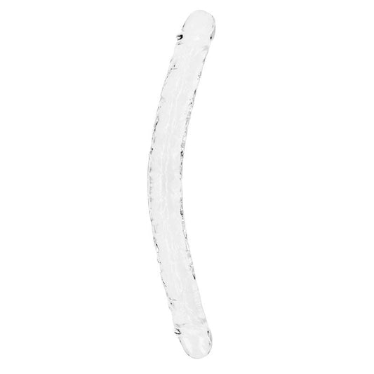 Realcock - 17.7" double dong - clear, Product front view  | Flirtybay.com.au
