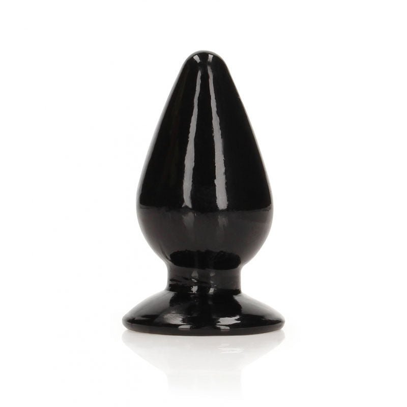 Realcock - 3.5" anal plug - Black, Product front view  | Flirtybay.com.au