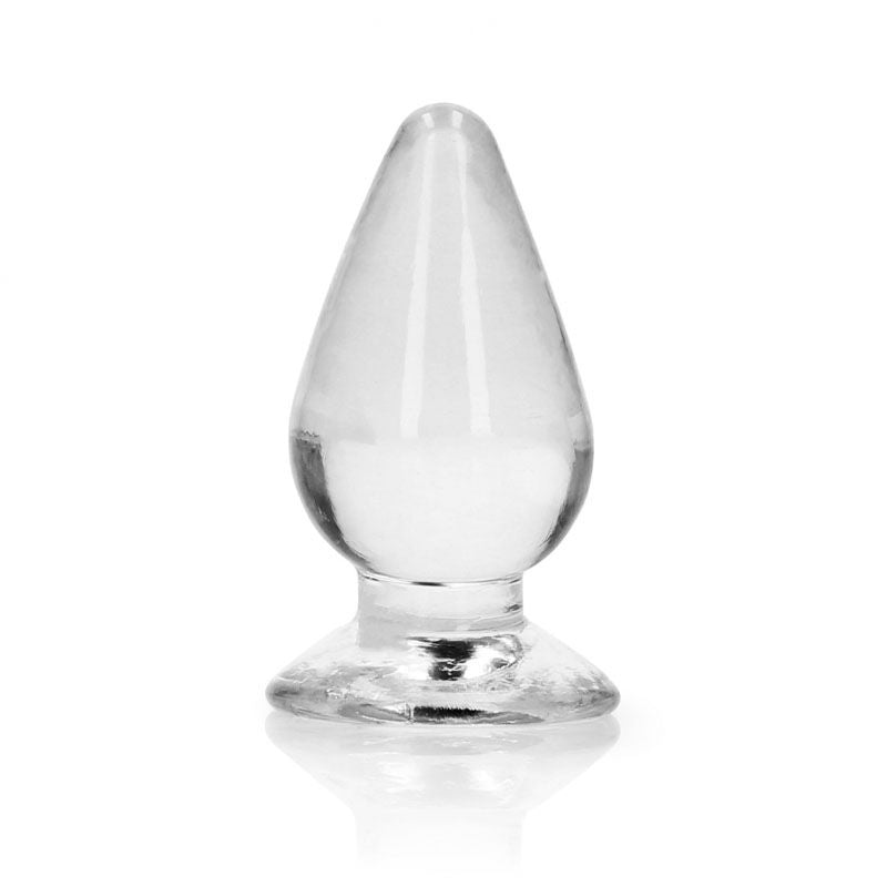 Realcock - 3.5" anal plug - clear, Product front view  | Flirtybay.com.au
