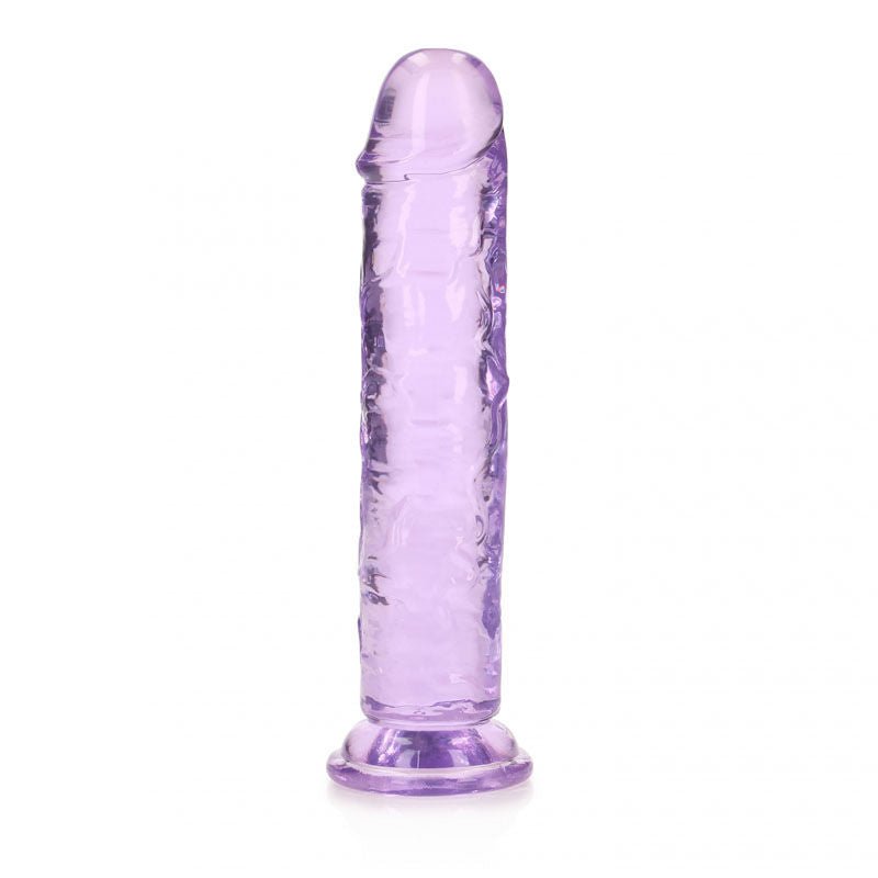Realcock - 7.9" straight dildo - Purple, Product front view  | Flirtybay.com.au
