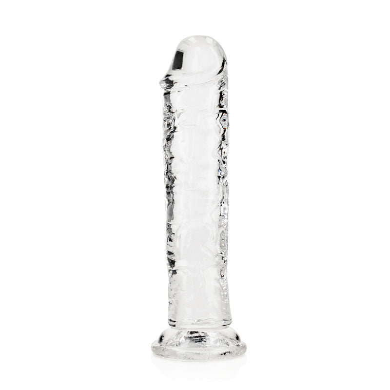 Realcock - 7.9" straight dildo - clear, Product front view  | Flirtybay.com.au