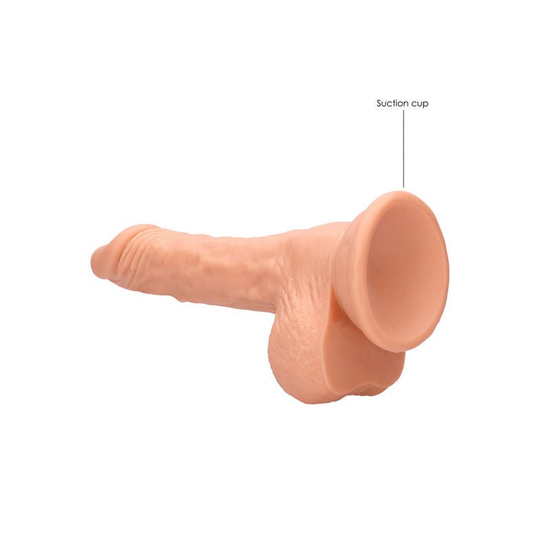 Realcock - 7'' realistic dildo with balls - flesh, Product bottom view  | Flirtybay.com.au
