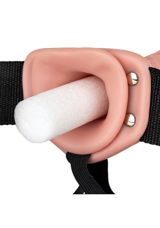 Realcock - 8" hollow strap-on - Flesh, Product inside view  | Flirtybay.com.au