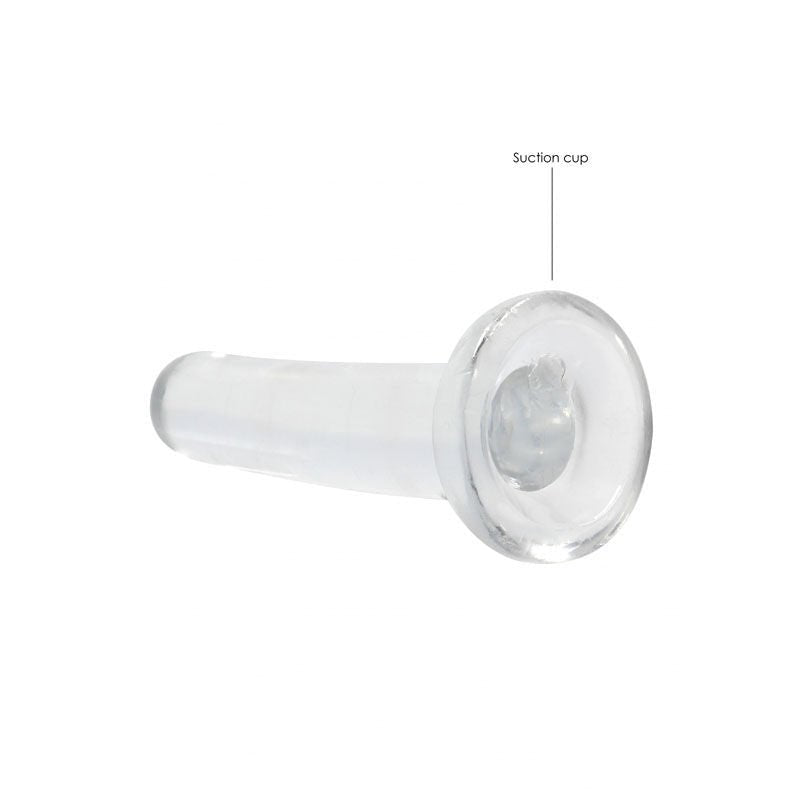 Realcock - 5" non realistic dildo with suction cup - clear, Product bottom view  | Flirtybay.com.au